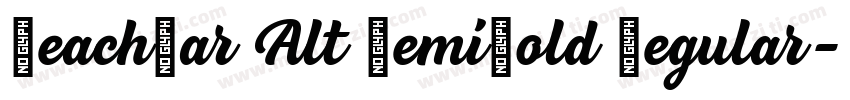 BeachBar Alt SemiBold Regular字体转换